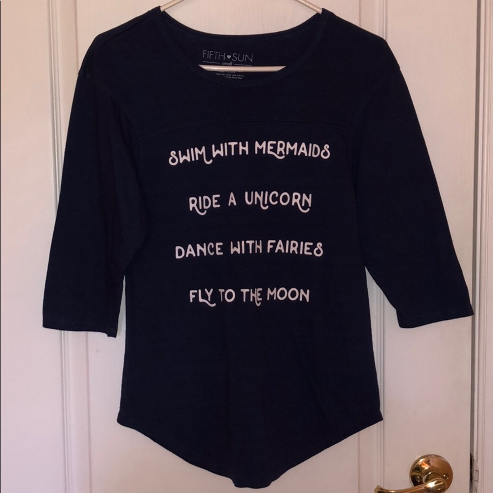 Navy blue graphic T-shirt